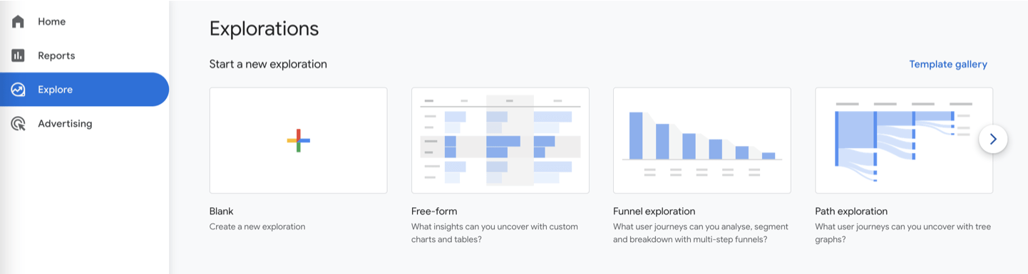 Exploration view in Google Analytics demonstrating steps to exclude referral traffic