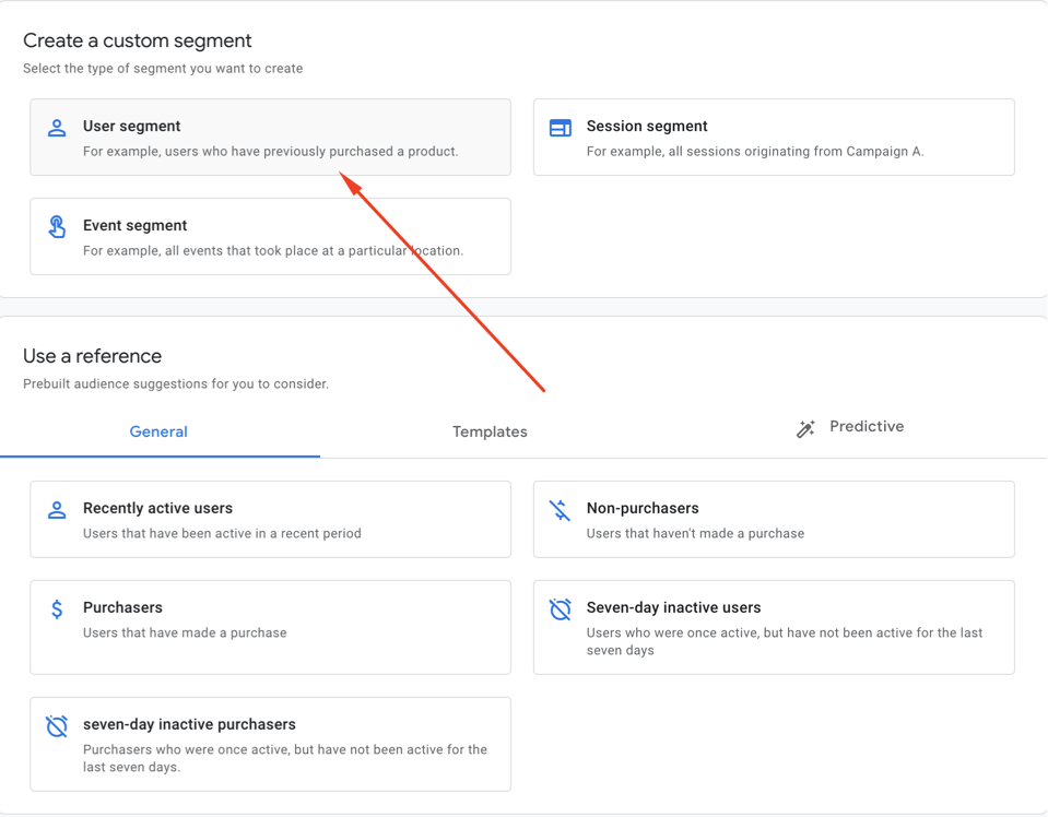 Exploration view in Google Analytics demonstrating steps to exclude referral traffic