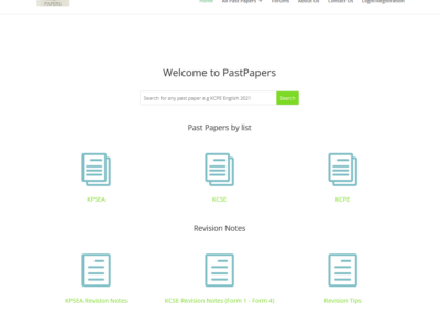 PastPapers Website Development by Digital Social Kenya